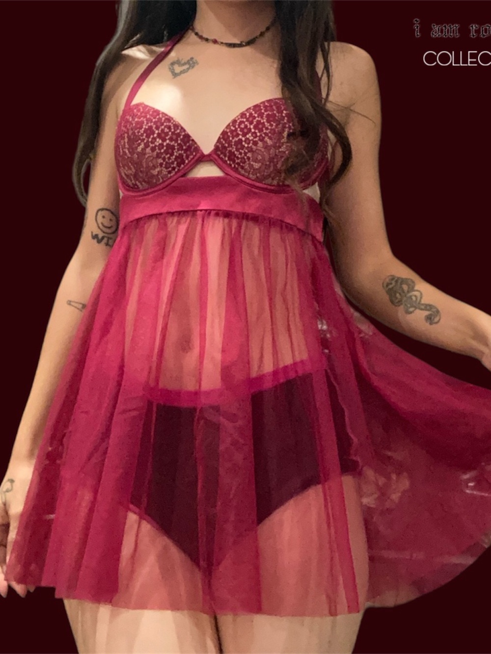 Gothic Victoria's Secret 2019 Push Up Halter Top in Maroon